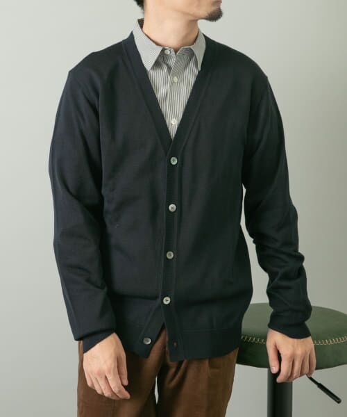 ＊＊URBAN RESEARCH ROSSO / アーバンリサーチ ロッソ カーディガン・ボレロ | 『一部WEB限定カラー』『XLサイズあり』『UR TECH』ハイゲージカーディガン（NAVY）