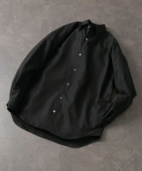 ＊＊URBAN RESEARCH ROSSO / アーバンリサーチ ロッソ シャツ・ブラウス | サイドポケットストレッチリラックスシャツ（BLACK）