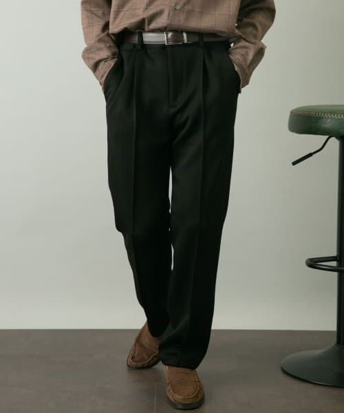 ＊＊URBAN RESEARCH ROSSO / アーバンリサーチ ロッソ その他パンツ | 『セットアップ対応』ポンチスラックス（BLACK）