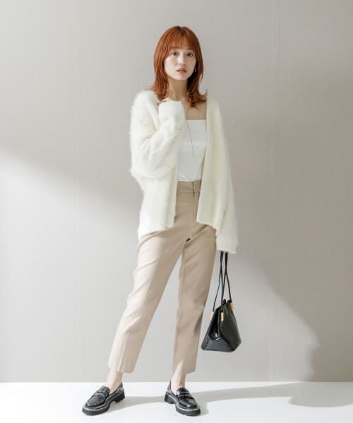 ロッソページ セミシアーカットジャガードブラウス(FREE OFF WHITE): トップス