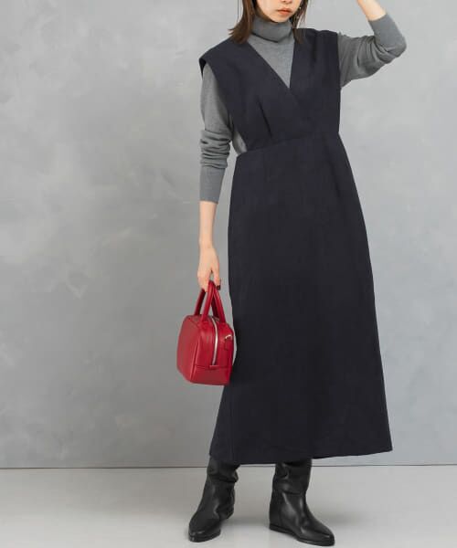 ＊＊URBAN RESEARCH ROSSO / アーバンリサーチ ロッソ ワンピース | バックベルトワンピース（navy）