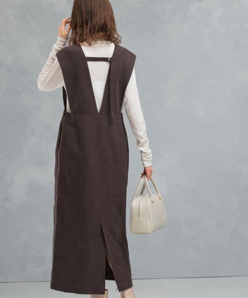 ＊＊URBAN RESEARCH ROSSO / アーバンリサーチ ロッソ ワンピース | バックベルトワンピース（d.bordeaux）