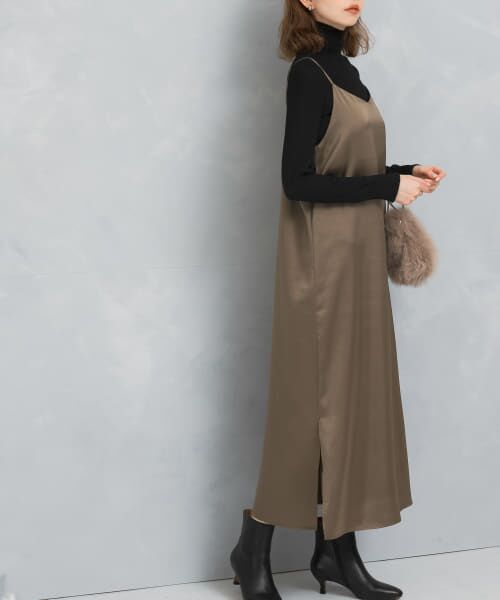 サルーチェ　saruche　ワンピース saruche v-button cotton dress (green) | nii-B |