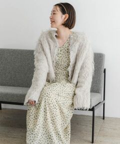 F by ROSSO　Vネックパフスリーブワンピース