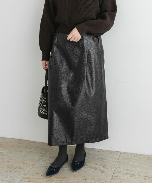 ＊＊URBAN RESEARCH ROSSO / アーバンリサーチ ロッソ ワンピース | F by ROSSO　メタリック2WAYワンピース（BLACK）