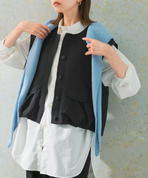 ＊＊URBAN RESEARCH ROSSO / アーバンリサーチ ロッソ ベスト | バルーンベスト（black）