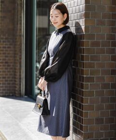 F by ROSSO　シアーブラウス+ドットストーンワンピース