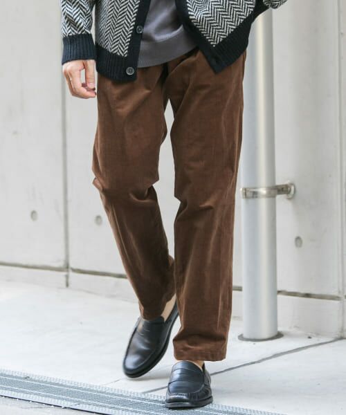 ＊＊URBAN RESEARCH ROSSO / アーバンリサーチ ロッソ その他パンツ | 『セットアップ対応』『XLサイズあり』ストレッチコーデュロイスラックス（BROWN）