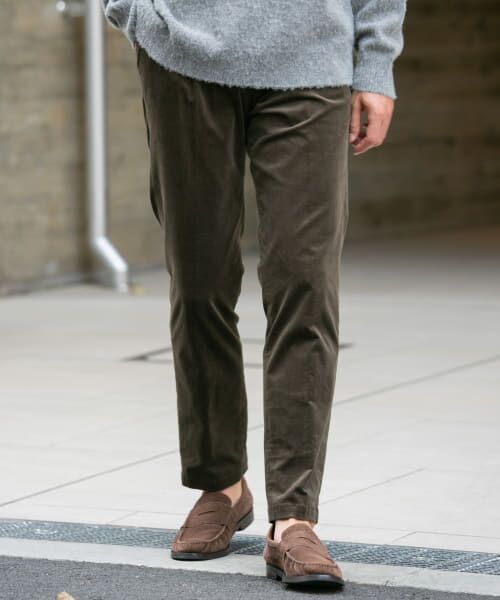 ＊＊URBAN RESEARCH ROSSO / アーバンリサーチ ロッソ その他パンツ | 『セットアップ対応』『XLサイズあり』ストレッチコーデュロイスラックス（KHAKI）