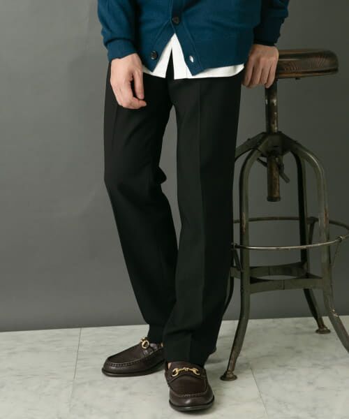 ＊＊URBAN RESEARCH ROSSO / アーバンリサーチ ロッソ その他パンツ | 『セットアップ対応』『XLサイズあり』スタンダードT/Rスラックス（BLACK）