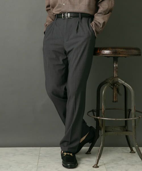 ＊＊URBAN RESEARCH ROSSO / アーバンリサーチ ロッソ その他パンツ | 『セットアップ対応』『XLサイズあり』スタンダードT/Rスラックス（CHARCOAL）