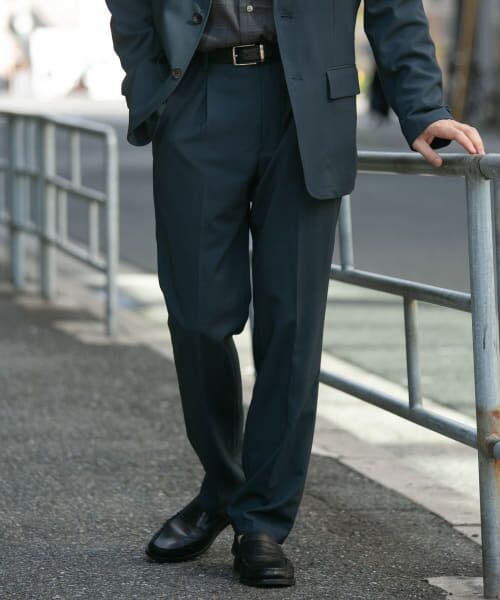 ＊＊URBAN RESEARCH ROSSO / アーバンリサーチ ロッソ その他パンツ | 『セットアップ対応』『XLサイズあり』スタンダードT/Rスラックス（BLUE GRAY）