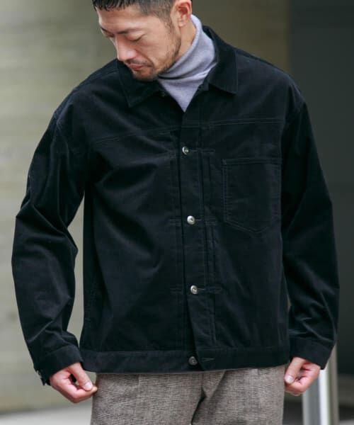 ＊＊URBAN RESEARCH ROSSO / アーバンリサーチ ロッソ ブルゾン | 『セットアップ対応』『XLサイズあり』ストレッチコーデュロイブルゾン（BLACK）