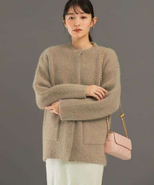 ＊＊URBAN RESEARCH ROSSO / アーバンリサーチ ロッソ カーディガン・ボレロ | エアリーニットジャケット（MOCHA）