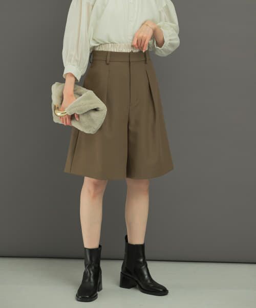 ＊＊URBAN RESEARCH ROSSO / アーバンリサーチ ロッソ ショート・ハーフ・半端丈パンツ | レイヤードハーフパンツ（MOCHA）