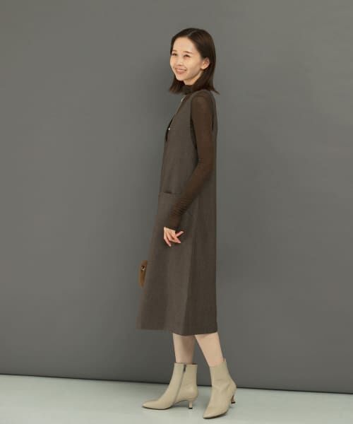 ★美品◆アーバンリサーチロッソ◆Aライン♡チェックジャンパーワンピース ☆美品◇ロッソ◇Aライン♡F by ROSSO チェックジャンパー