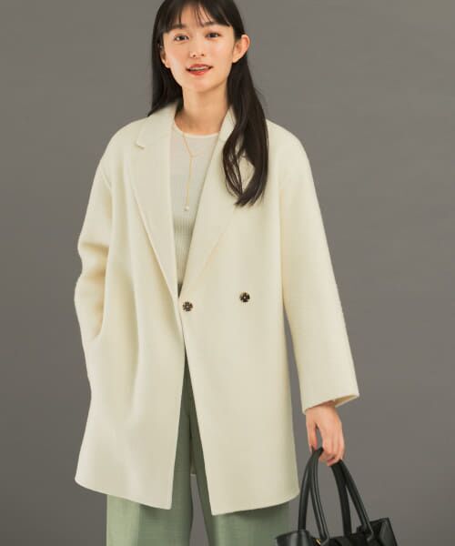 最終値下げ【美品】plantation ウールカシミヤリバーコート Plantation / ウールトーンリバー / コート(M black(26
