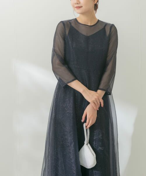セール】 kaene ラメミックスステッチレースドレス （ドレス