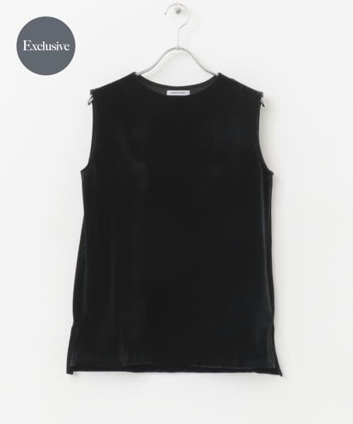 ＊＊URBAN RESEARCH ROSSO / アーバンリサーチ ロッソ Tシャツ | 『別注』GREYCHORD×ROSSO　ROAベロアノースリーブ（BLACK）