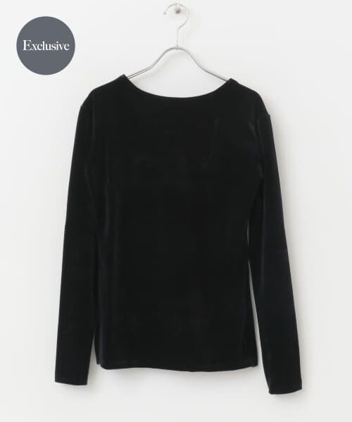 ＊＊URBAN RESEARCH ROSSO / アーバンリサーチ ロッソ Tシャツ | 『別注』GREYCHORD×ROSSO　MIRAベロアカットソー（BLACK）