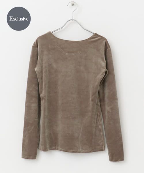 ＊＊URBAN RESEARCH ROSSO / アーバンリサーチ ロッソ Tシャツ | 『別注』GREYCHORD×ROSSO　MIRAベロアカットソー（FAWN GREY）