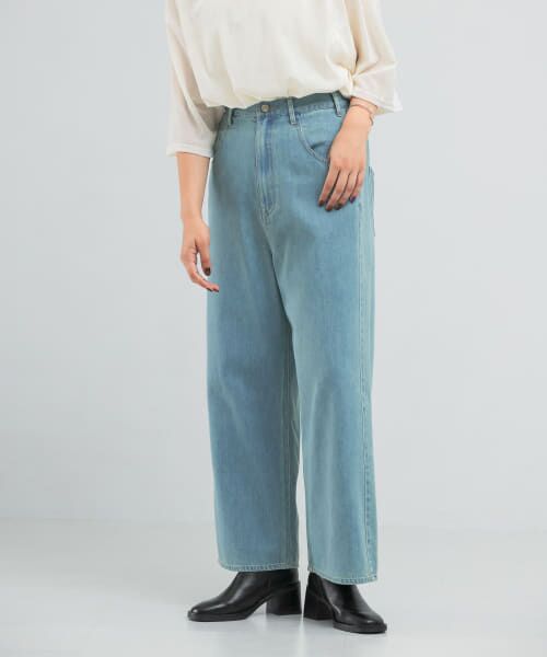 ＊＊URBAN RESEARCH ROSSO / アーバンリサーチ ロッソ デニムパンツ | CHIGNON　シンチバックデニムワイドパンツ（BLUE）