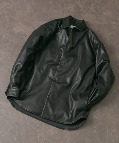 ＊＊URBAN RESEARCH ROSSO / アーバンリサーチ ロッソ その他アウター | 『XLサイズあり』Fake Fabricサイドポケットシャツジャケット（BLACK）