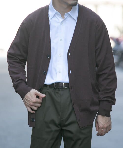 ＊＊URBAN RESEARCH ROSSO / アーバンリサーチ ロッソ カーディガン・ボレロ | 『WEB限定』ウォッシャブルストレッチVネックニットカーディガン（BROWN）