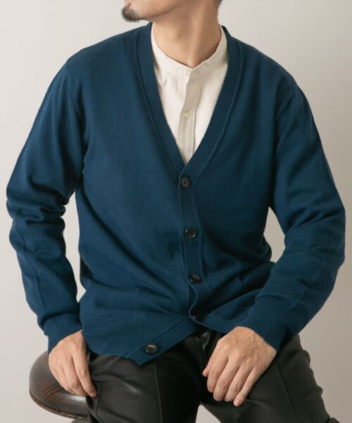 ＊＊URBAN RESEARCH ROSSO / アーバンリサーチ ロッソ カーディガン・ボレロ | 『WEB限定』ウォッシャブルストレッチVネックニットカーディガン（NAVY）