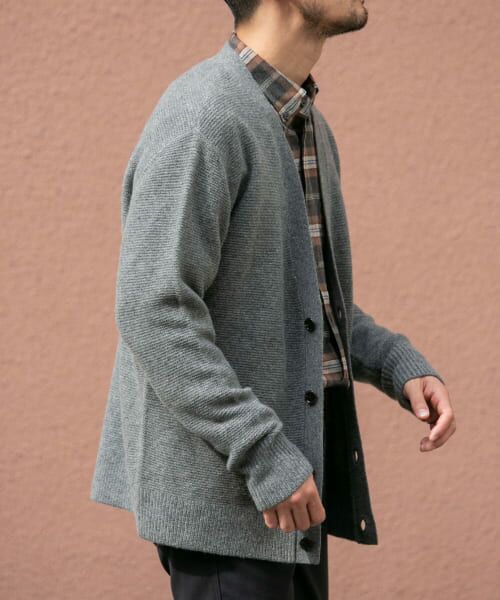 セール】 『XLサイズあり』ハミルトンウールガーター編みVネック