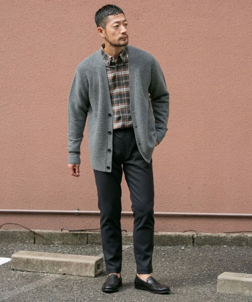 JEAN PAUL GAULTIERリブ編みダークブラウンカーディガン 48 JEAN PAUL GAULTIERリブ編みダークブラウンカーディガン 48 ポロ