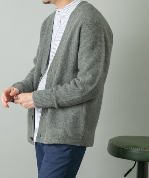 セール】 『XLサイズあり』ハミルトンウールガーター編みVネック