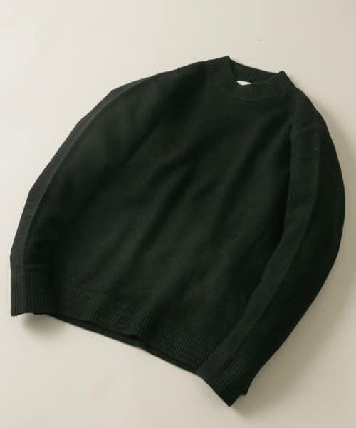 ＊＊URBAN RESEARCH ROSSO / アーバンリサーチ ロッソ ニット・セーター | 『XLサイズあり』ハミルトンウールガーター編みモックネックプルオーバー（BLACK）