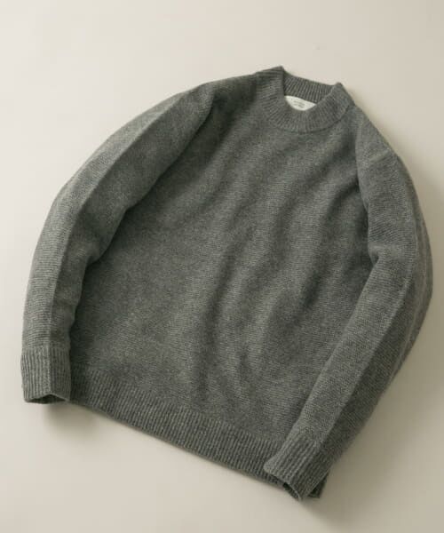 ＊＊URBAN RESEARCH ROSSO / アーバンリサーチ ロッソ ニット・セーター | 『XLサイズあり』ハミルトンウールガーター編みモックネックプルオーバー（GRAY）