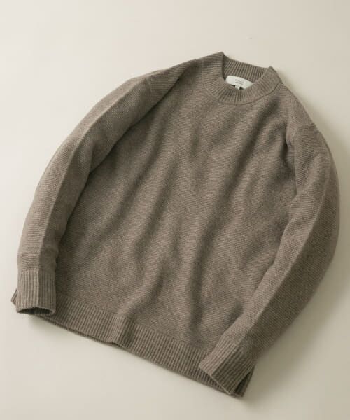 ＊＊URBAN RESEARCH ROSSO / アーバンリサーチ ロッソ ニット・セーター | 『XLサイズあり』ハミルトンウールガーター編みモックネックプルオーバー（GREIGE）