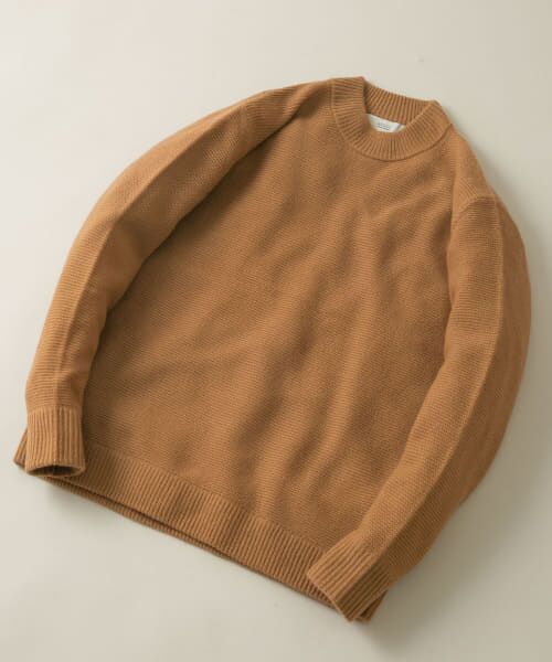 ＊＊URBAN RESEARCH ROSSO / アーバンリサーチ ロッソ ニット・セーター | 『XLサイズあり』ハミルトンウールガーター編みモックネックプルオーバー（L.BROWN）