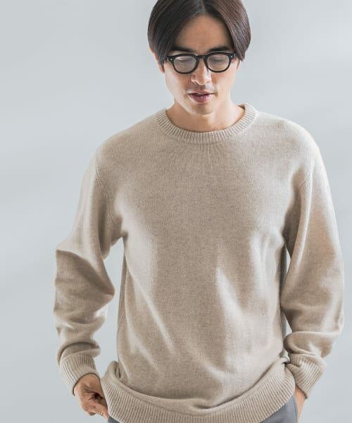 美品　オールドマンズテーラー　カシミヤ　エルボーパッチ　ニット　グレー　S R&D.M.Co- カシミヤ100％ プルオーバーセーター ニット グレー