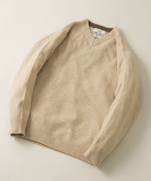 ＊＊URBAN RESEARCH ROSSO / アーバンリサーチ ロッソ ニット・セーター | 『XLサイズあり』ハミルトンラムズウールVネックニット（BEIGE）