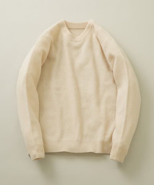 ＊＊URBAN RESEARCH ROSSO / アーバンリサーチ ロッソ ニット・セーター | 『XLサイズあり』シェットランドウールクルーネックニット（WHITE）