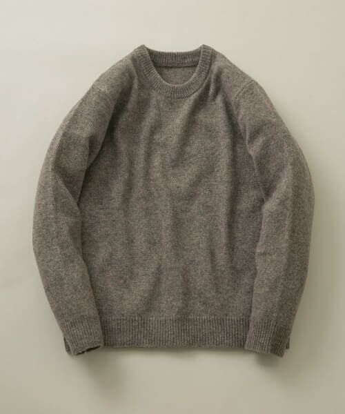 ＊＊URBAN RESEARCH ROSSO / アーバンリサーチ ロッソ ニット・セーター | 『XLサイズあり』シェットランドウールクルーネックニット（GREIGE）