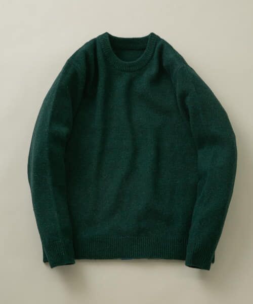 ＊＊URBAN RESEARCH ROSSO / アーバンリサーチ ロッソ ニット・セーター | 『XLサイズあり』シェットランドウールクルーネックニット（GREEN）