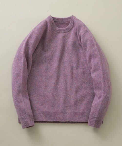 ＊＊URBAN RESEARCH ROSSO / アーバンリサーチ ロッソ ニット・セーター | 『XLサイズあり』シェットランドウールクルーネックニット（LAVENDER）