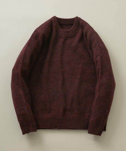 ＊＊URBAN RESEARCH ROSSO / アーバンリサーチ ロッソ ニット・セーター | 『XLサイズあり』シェットランドウールクルーネックニット（WINE）