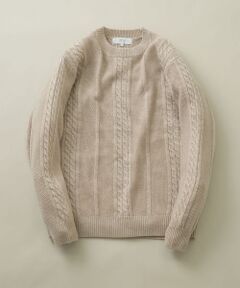 『WEB限定』『XLサイズあり』メリノウールケーブルニット