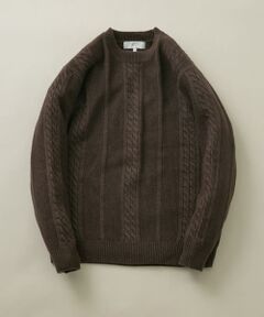 『WEB限定』『XLサイズあり』メリノウールケーブルニット