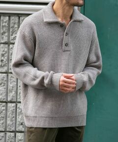 『XLサイズあり』メリノウールリラックスポロニット
