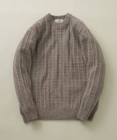 『XLサイズあり』メリノウール変形ワッフルニット