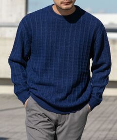 『XLサイズあり』メリノウール変形ワッフルニット