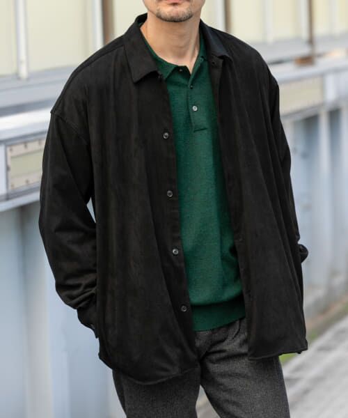 セール】 『WEB限定』Fake Fabric起毛シャツジャケット （シャツ