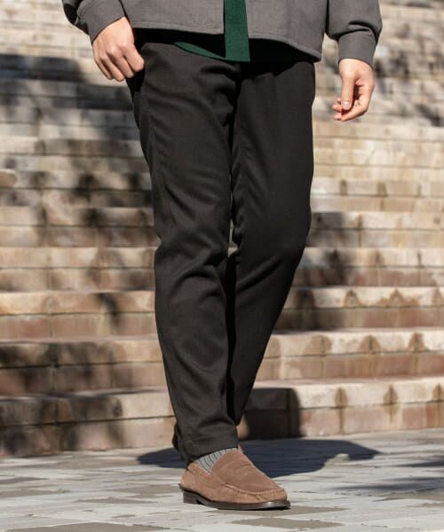 ＊＊URBAN RESEARCH ROSSO / アーバンリサーチ ロッソ その他パンツ | 『WEB限定』『XLサイズあり』ウォームスリムストレッチテーパードパンツ（BLACK）